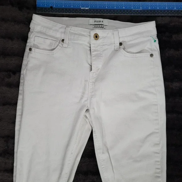 Pistola Los Angeles Denim White Jeans Size 28 Women's - Picture 2 of 7